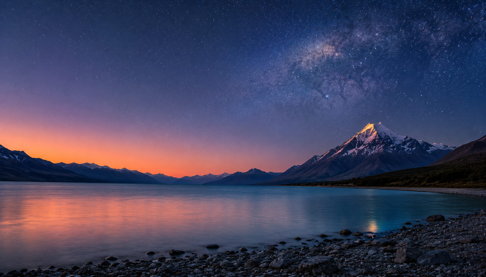 Aoraki Mount Cook under the night sky · New Zealand