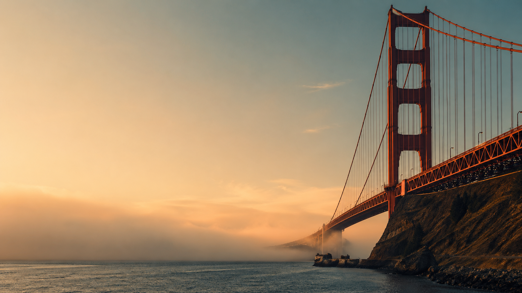 Golden Gate Bridge at sunset · San Francisco · United States